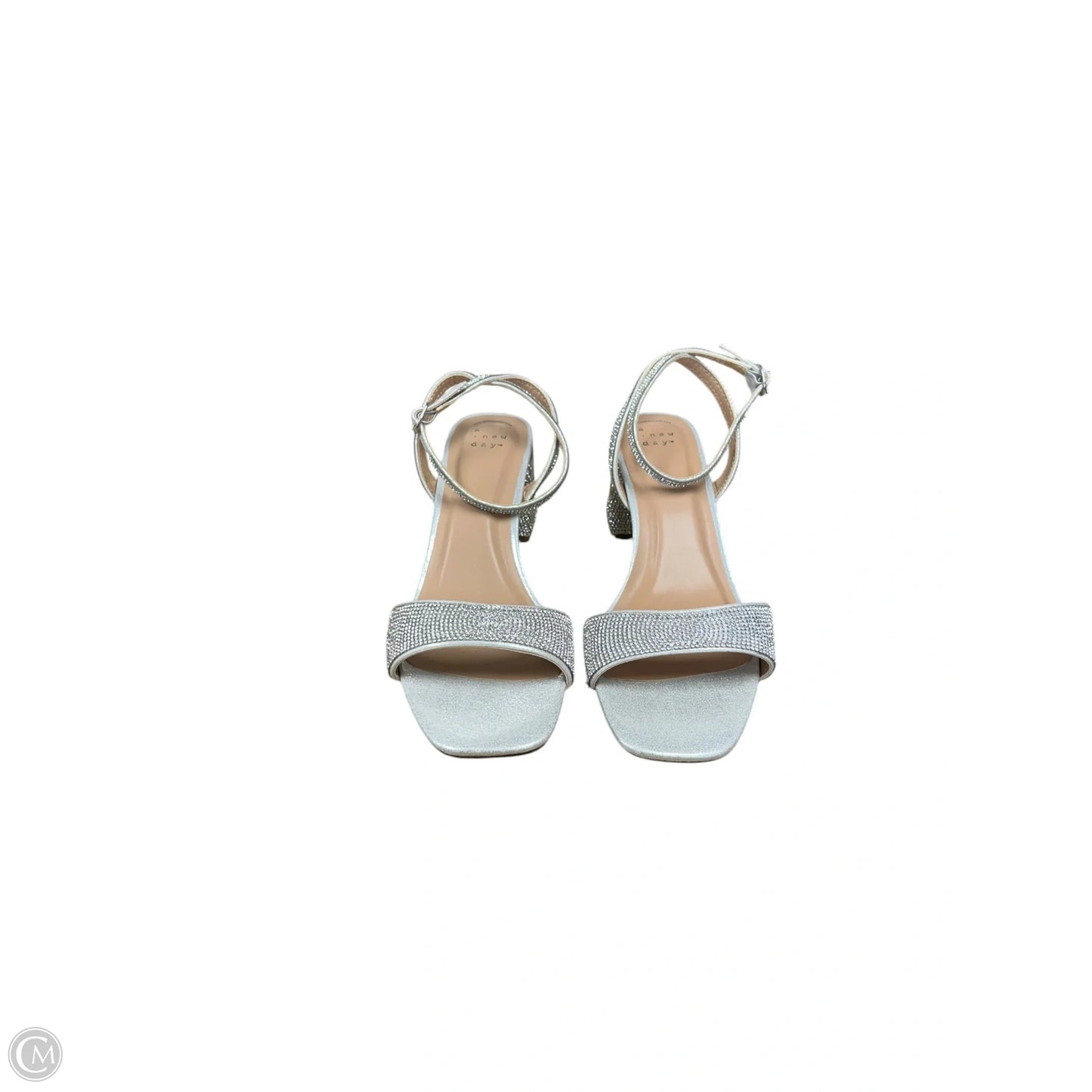 Sandals Heels Block By A New Day In Silver, Size: 9.5