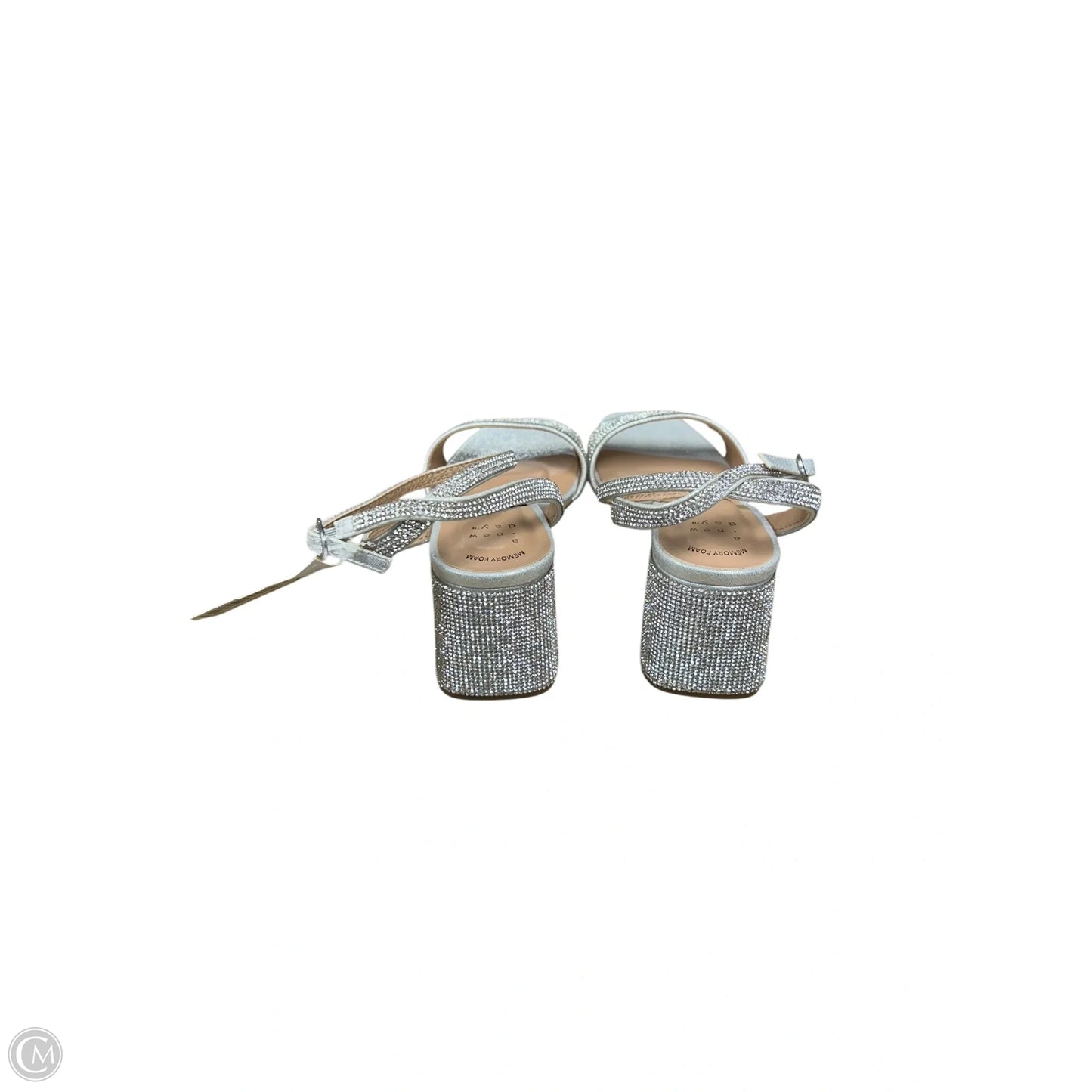 Sandals Heels Block By A New Day In Silver, Size: 9.5