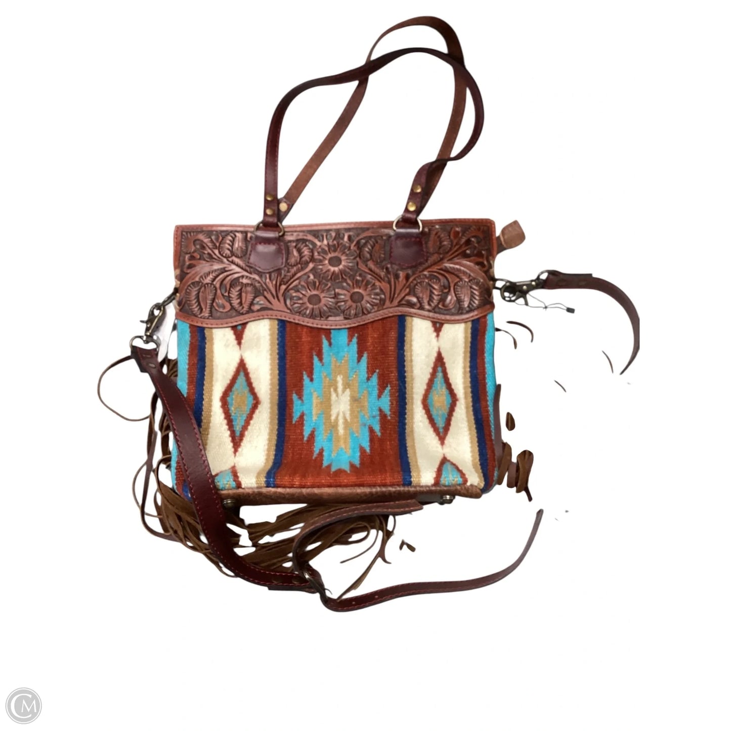 Handbag Leather By Cmc, Size: Large