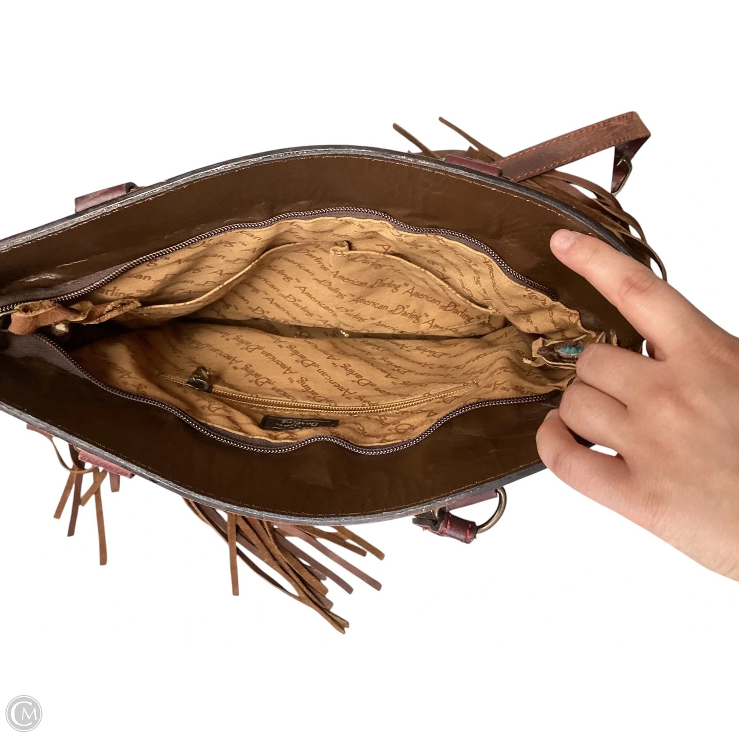 Handbag Leather By Cmc, Size: Large
