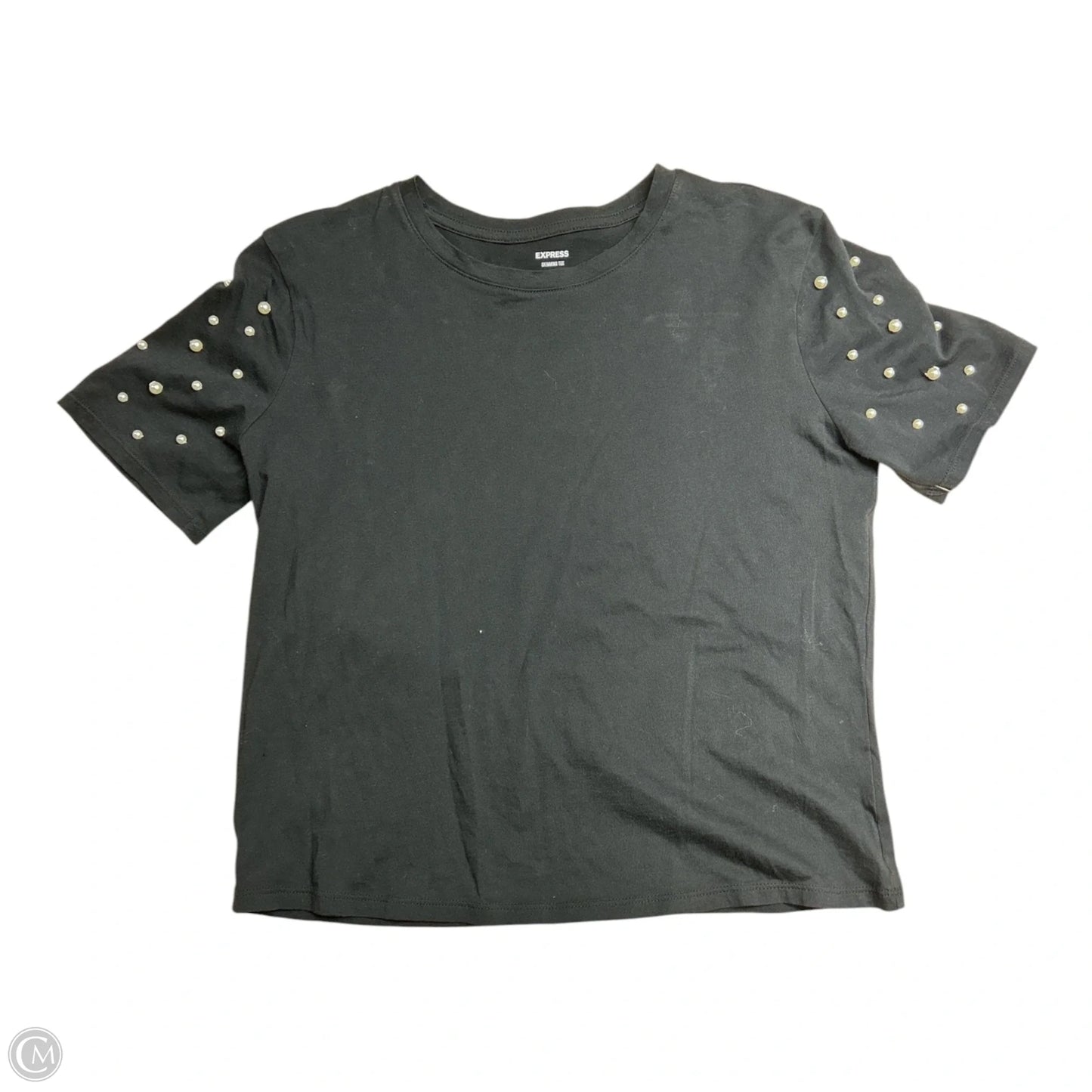 Top Short Sleeve By Express In Black, Size: Xs