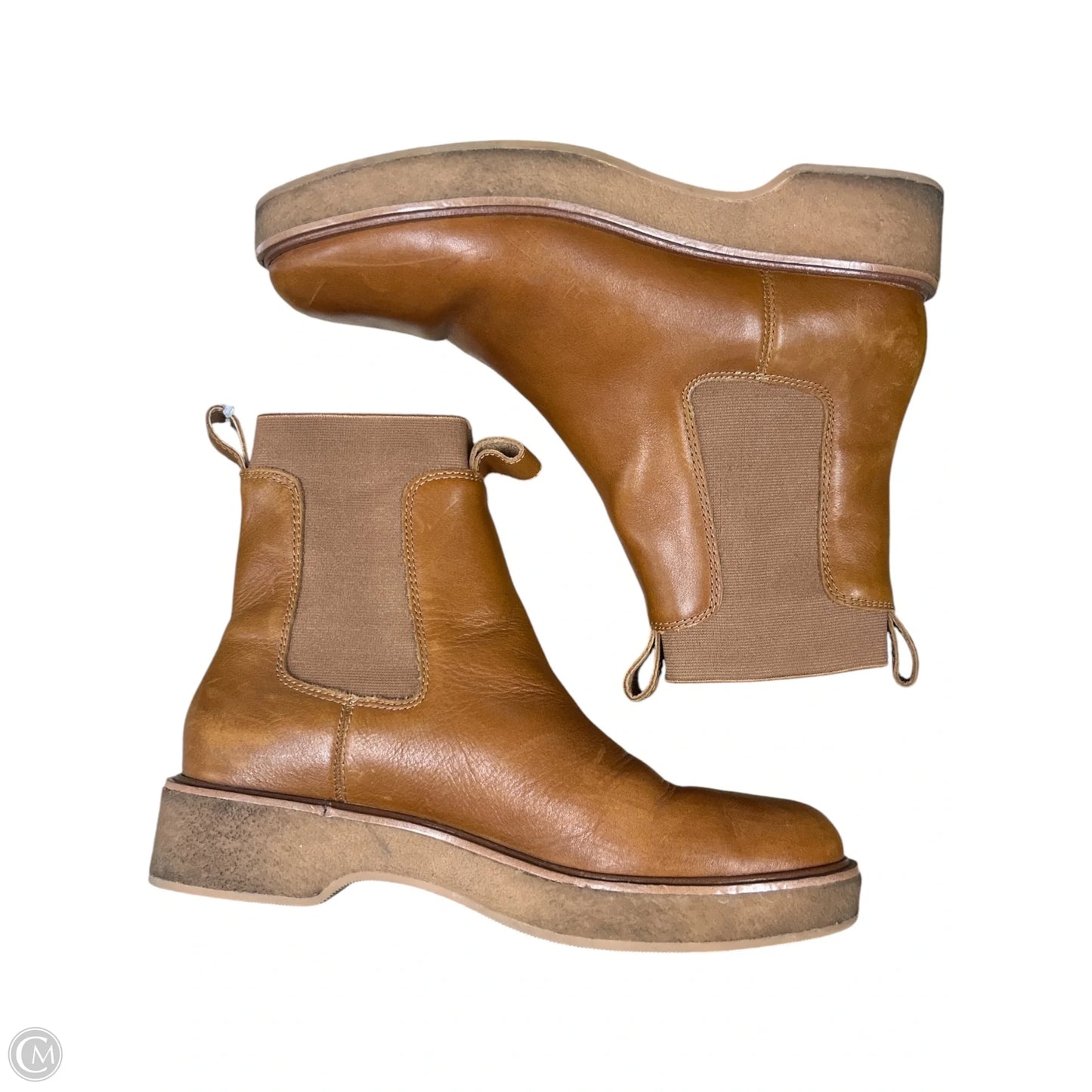 Boots Ankle Heels By Madewell In Brown, Size: 10.5