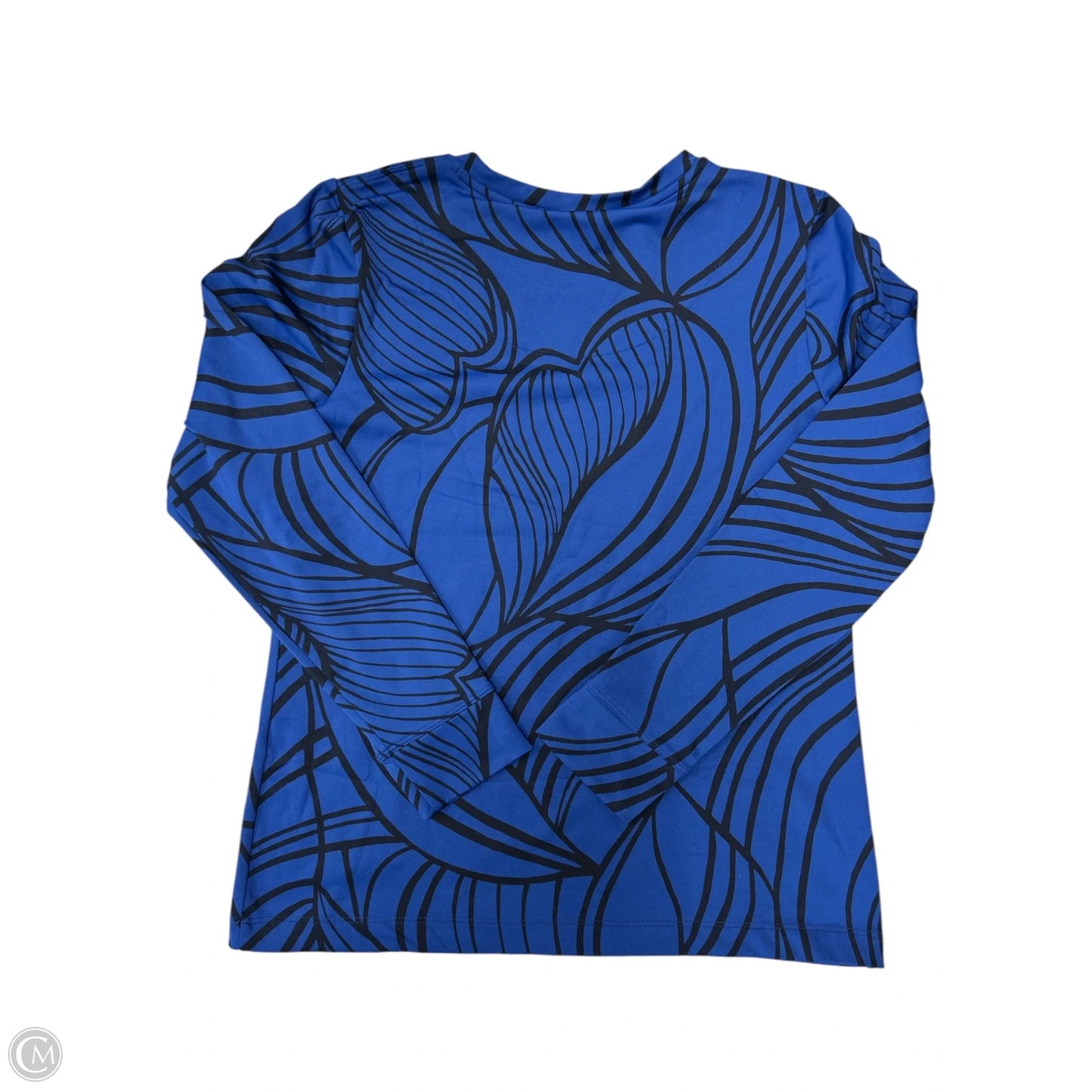 Top Long Sleeve By Chicos In Black & Blue, Size: S