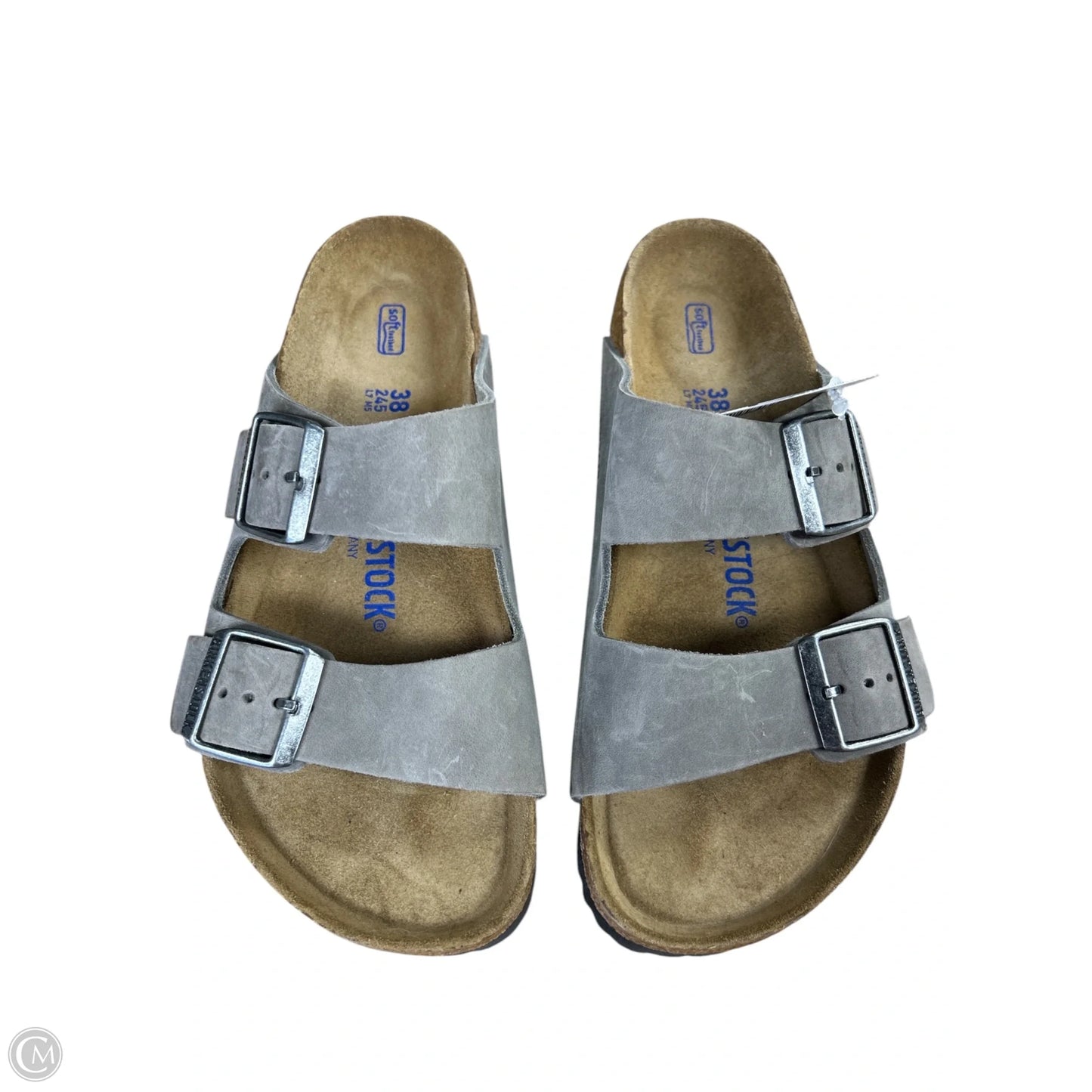 Sandals Flats By Birkenstock In Grey, Size: 7.5