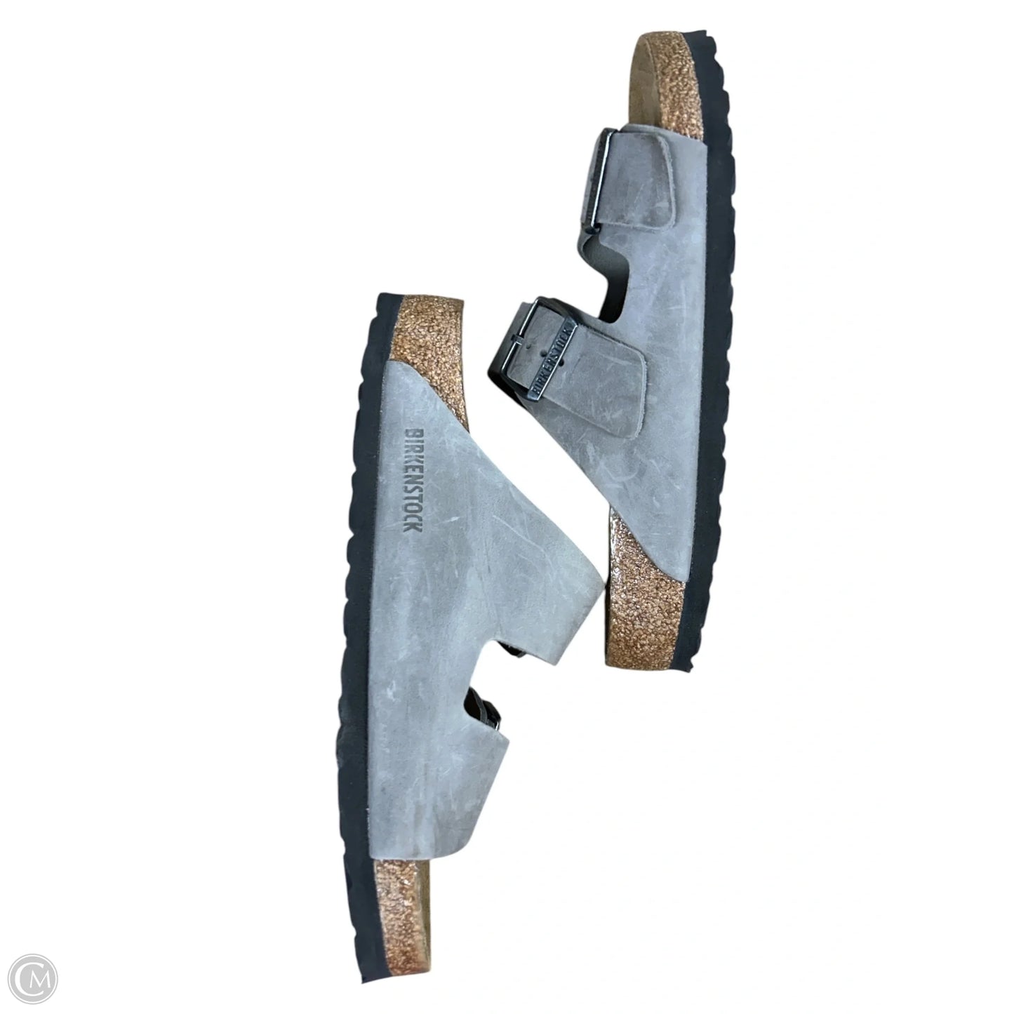 Sandals Flats By Birkenstock In Grey, Size: 7.5