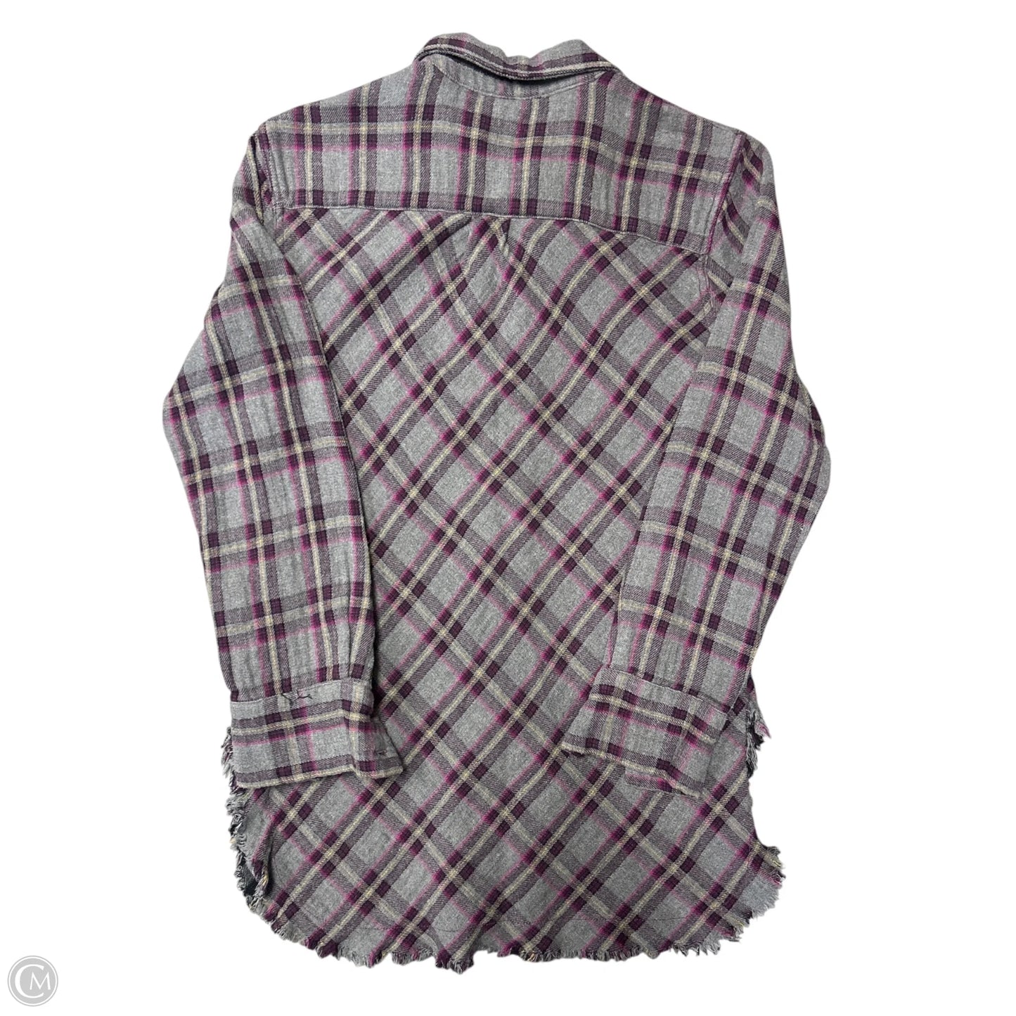 Blouse Long Sleeve By Cabi In Grey & Purple, Size: S