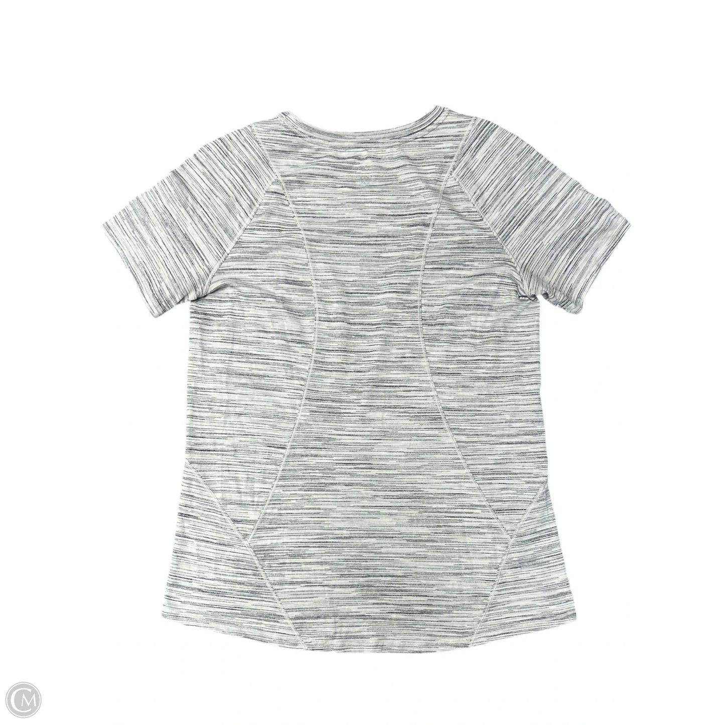 Athletic Top Short Sleeve By Lululemon In Grey, Size: S