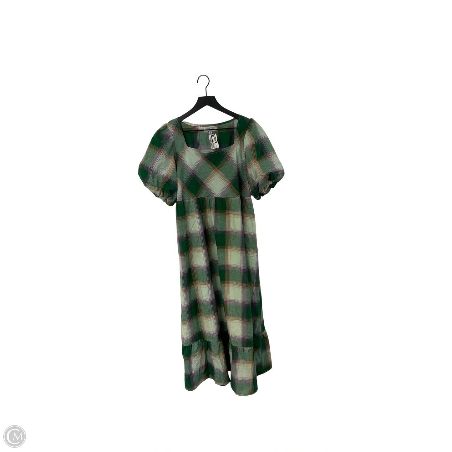 Dress Casual Maxi By Polagram In Green & Purple, Size: M