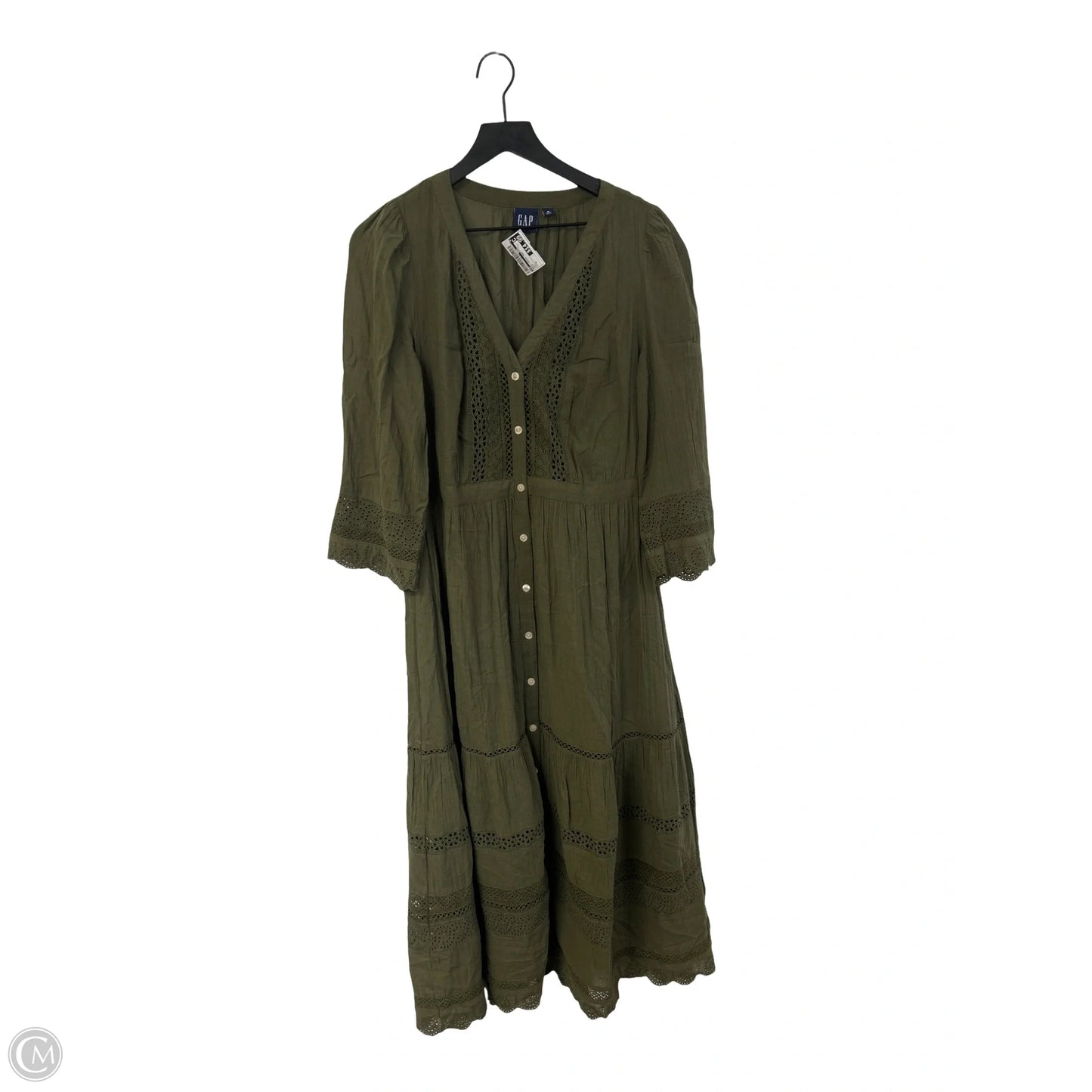 Dress Casual Maxi By Gap In Green, Size: M