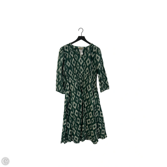 Dress Casual Maxi By Downeast In Cream & Green, Size: L