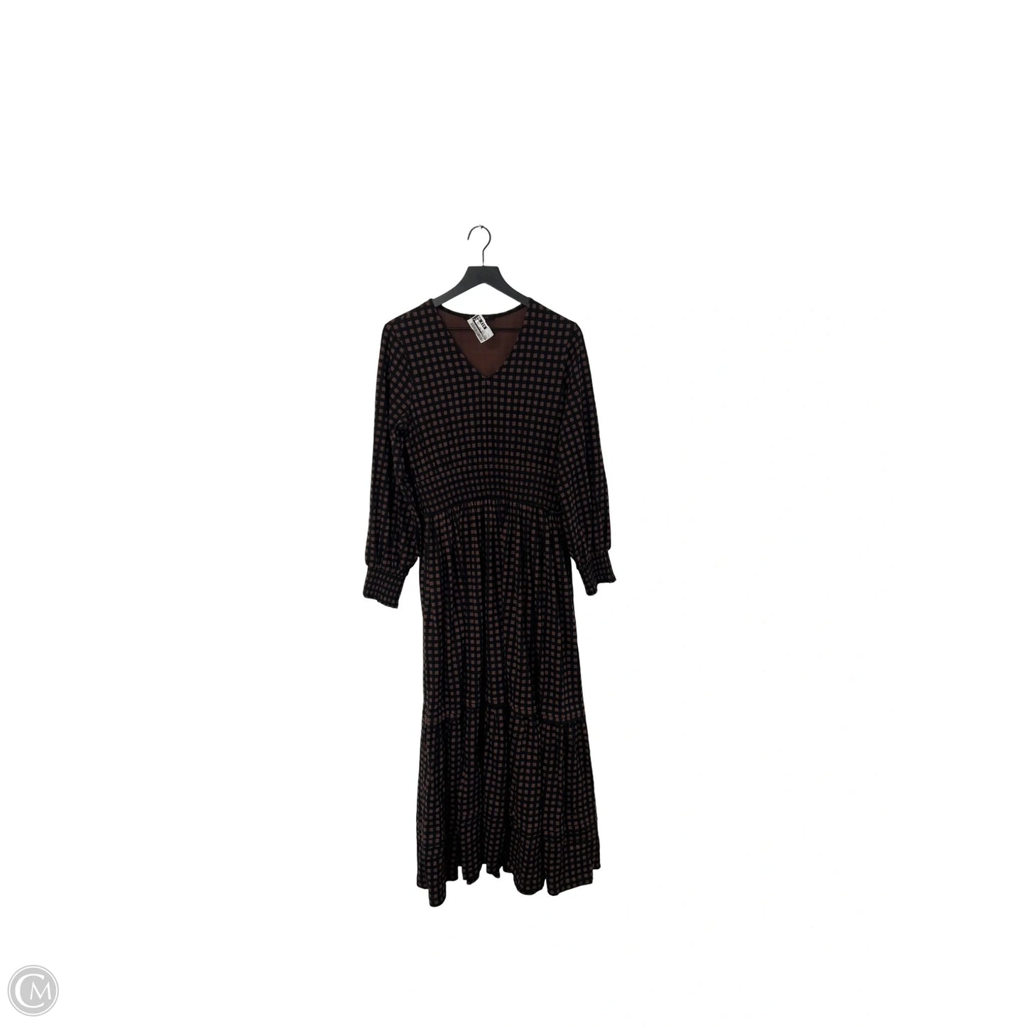Dress Casual Maxi By Downeast In Black & Brown, Size: L