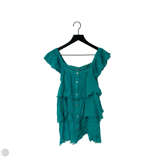 Top Short Sleeve By Doe & Rae In Teal, Size: M
