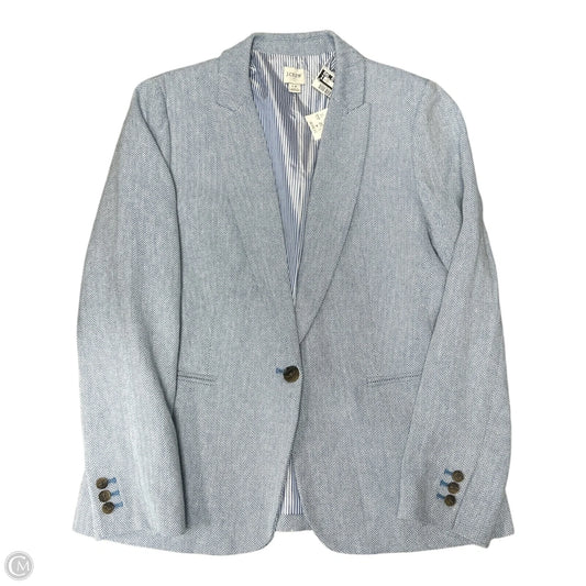 Blazer By J. Crew In Blue & White, Size: 12