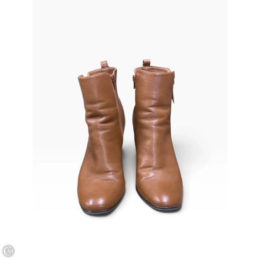 Boots Ankle Heels By Cme In Brown, Size: 11