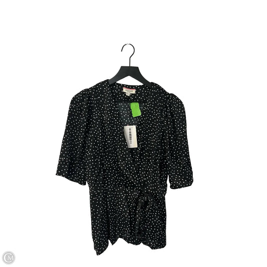 Top Short Sleeve By Andree By Unit In Polkadot Pattern, Size: M