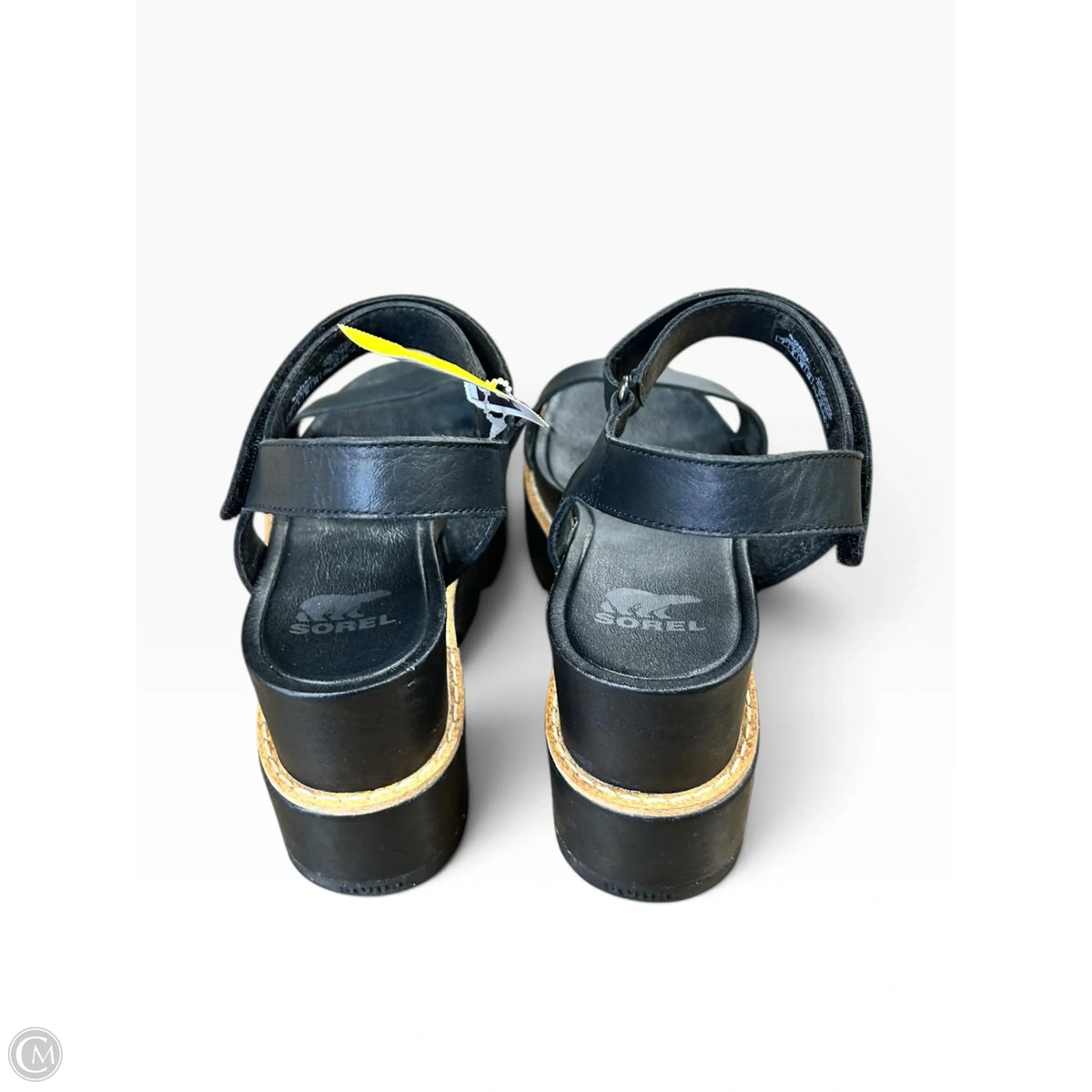 Sandals Heels Platform By Sorel In Black, Size: 7