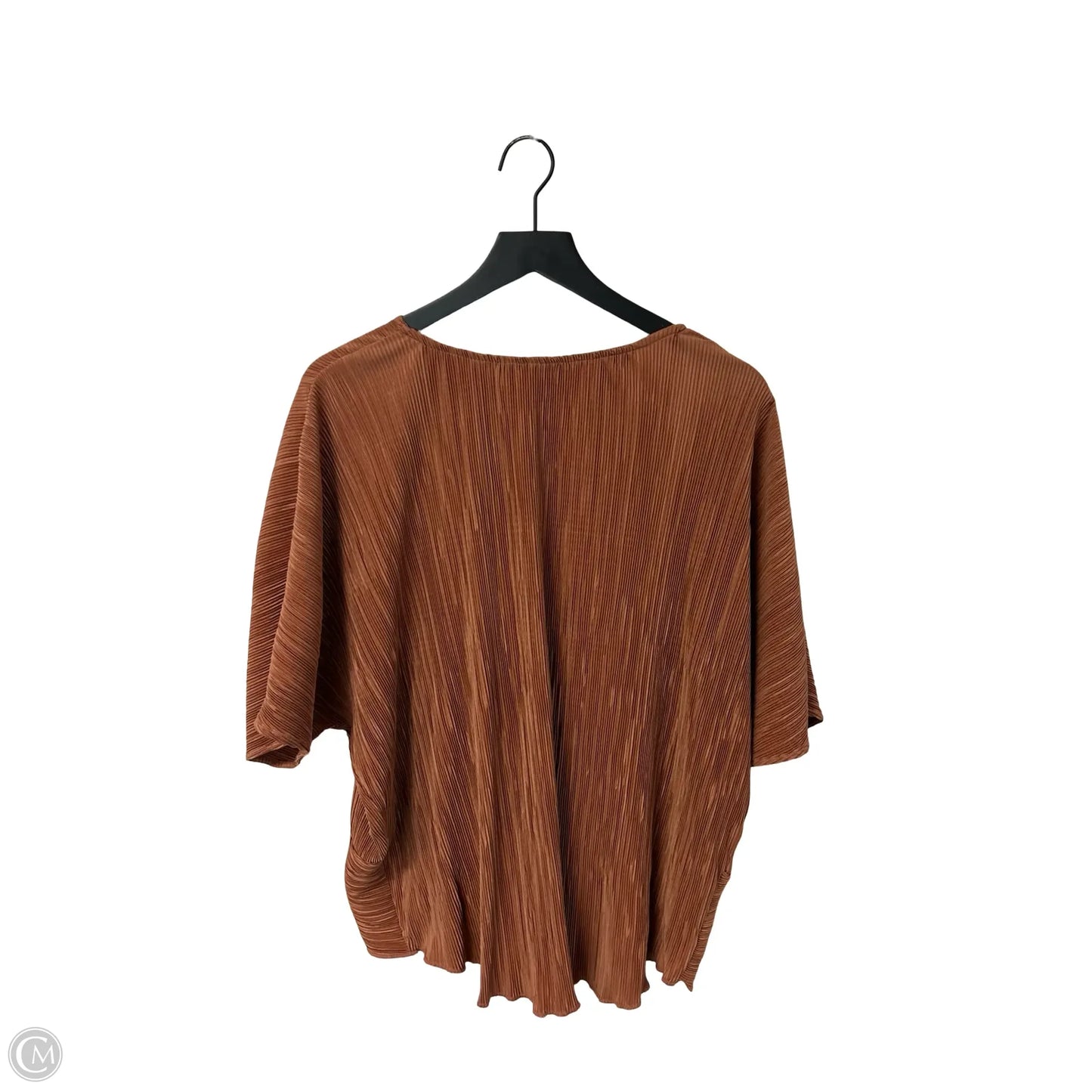 Top Short Sleeve By New York And Co In Orange, Size: L