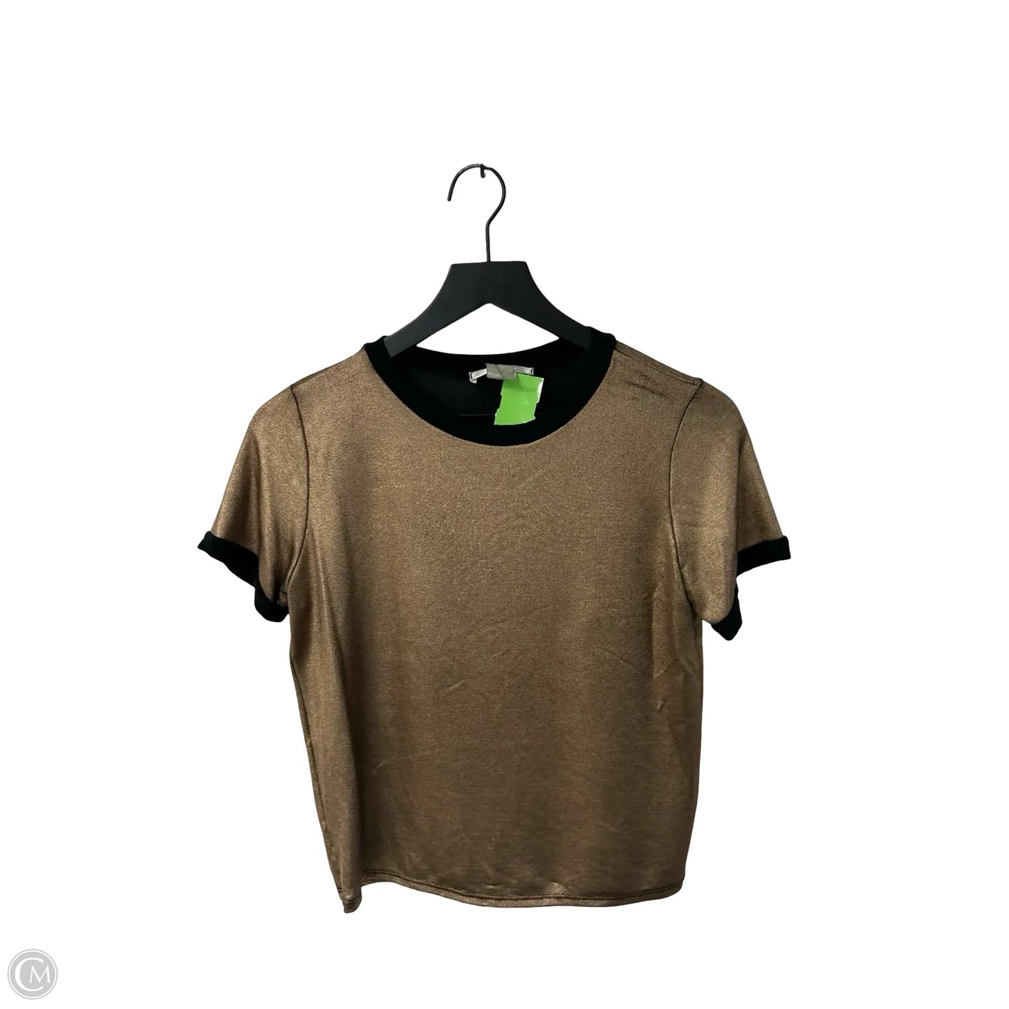 Top Short Sleeve By Gaze In Bronze, Size: M