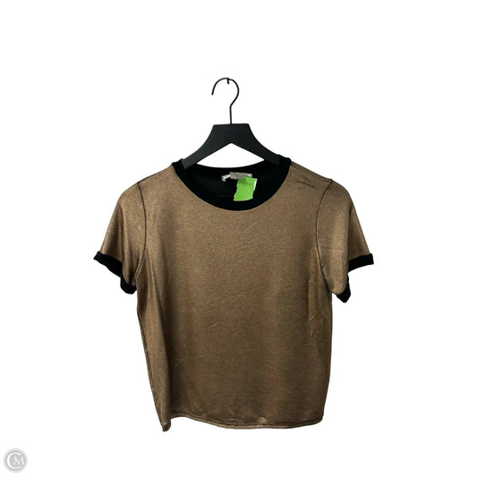 Top Short Sleeve By Gaze In Bronze, Size: M