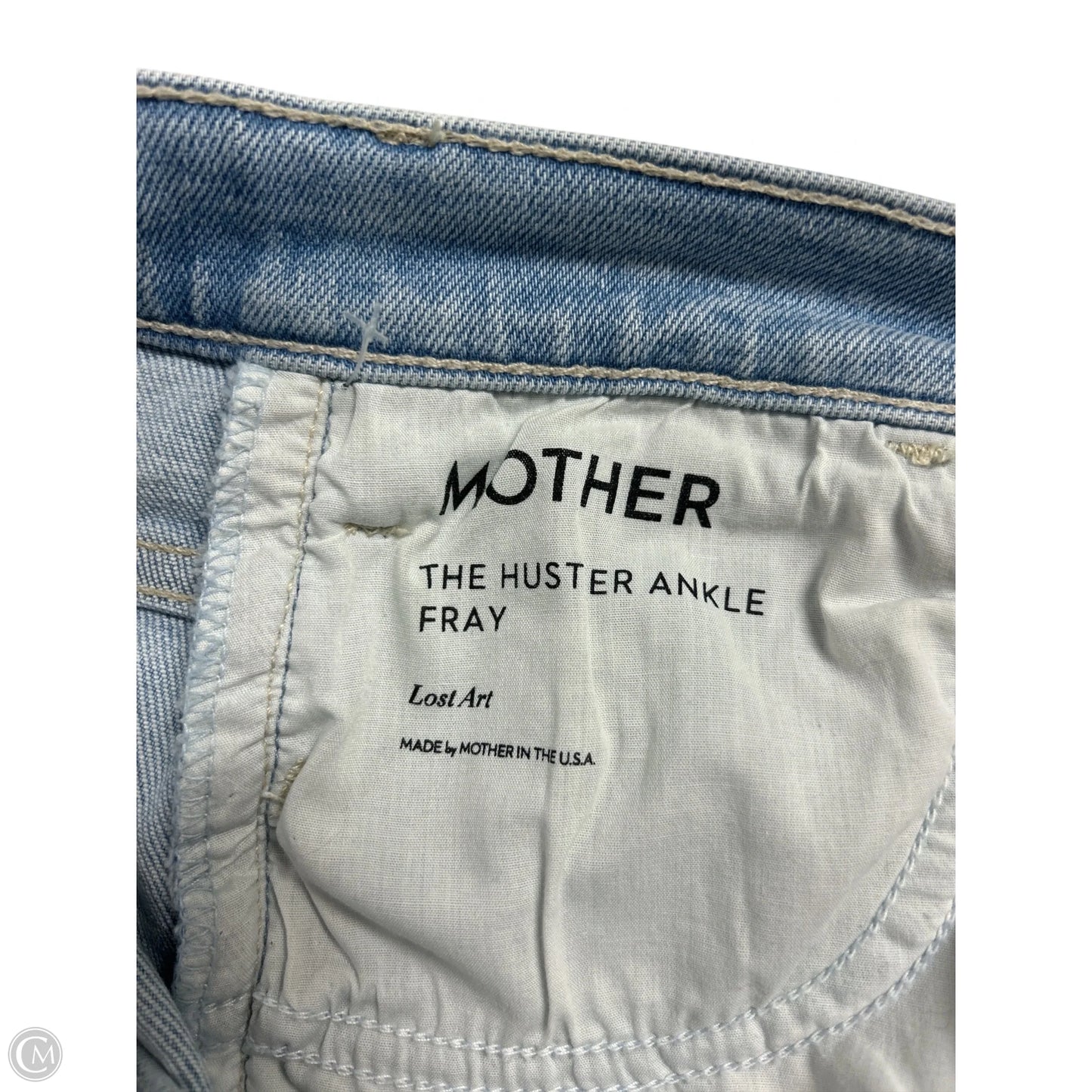 Jeans Straight By Mother In Blue Denim, Size: 8