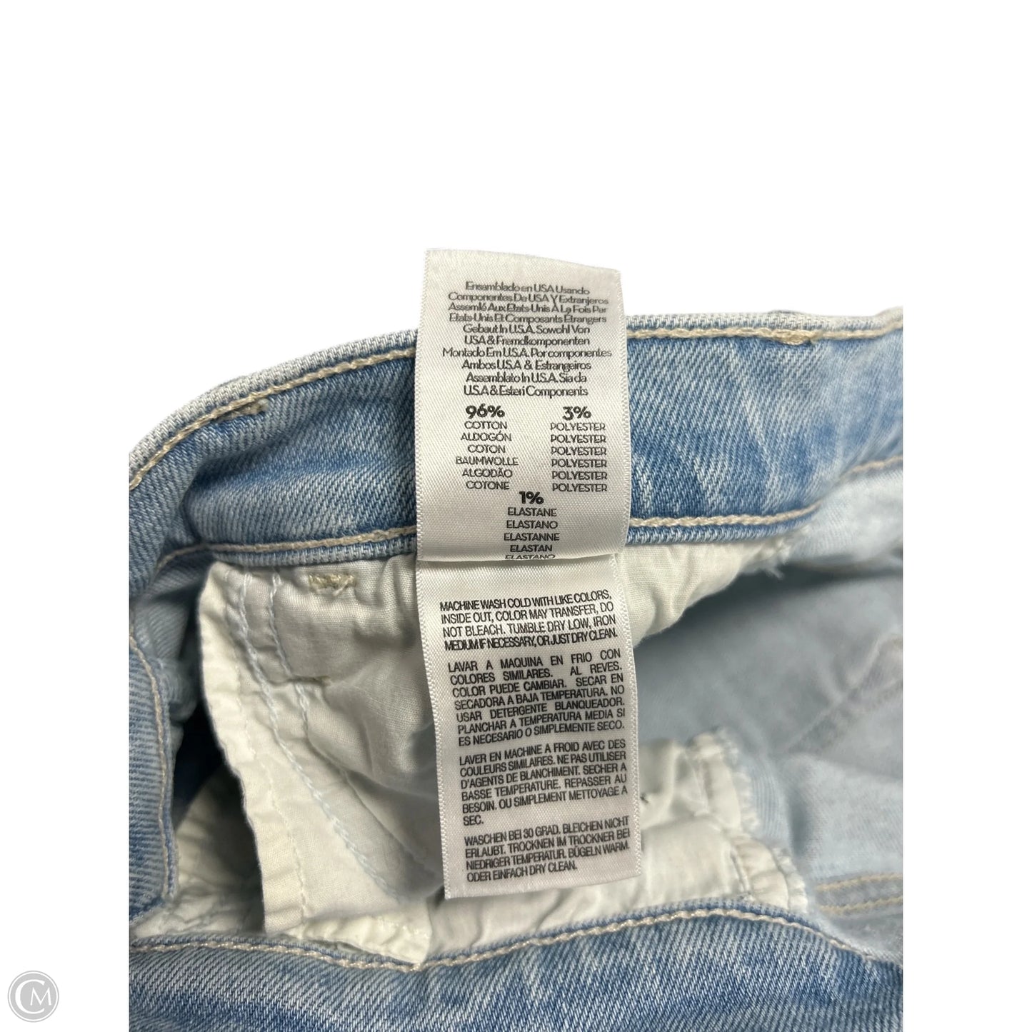 Jeans Straight By Mother In Blue Denim, Size: 8