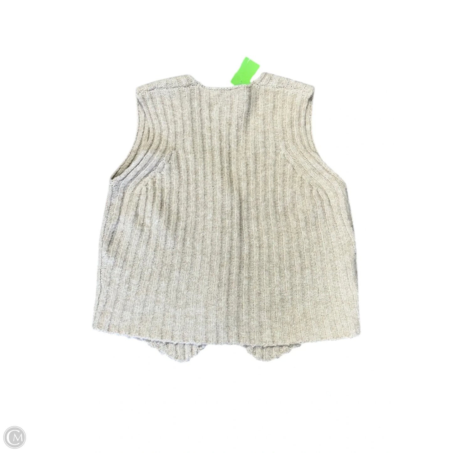 Vest Sweater By Be Cool In Tan, Size: S