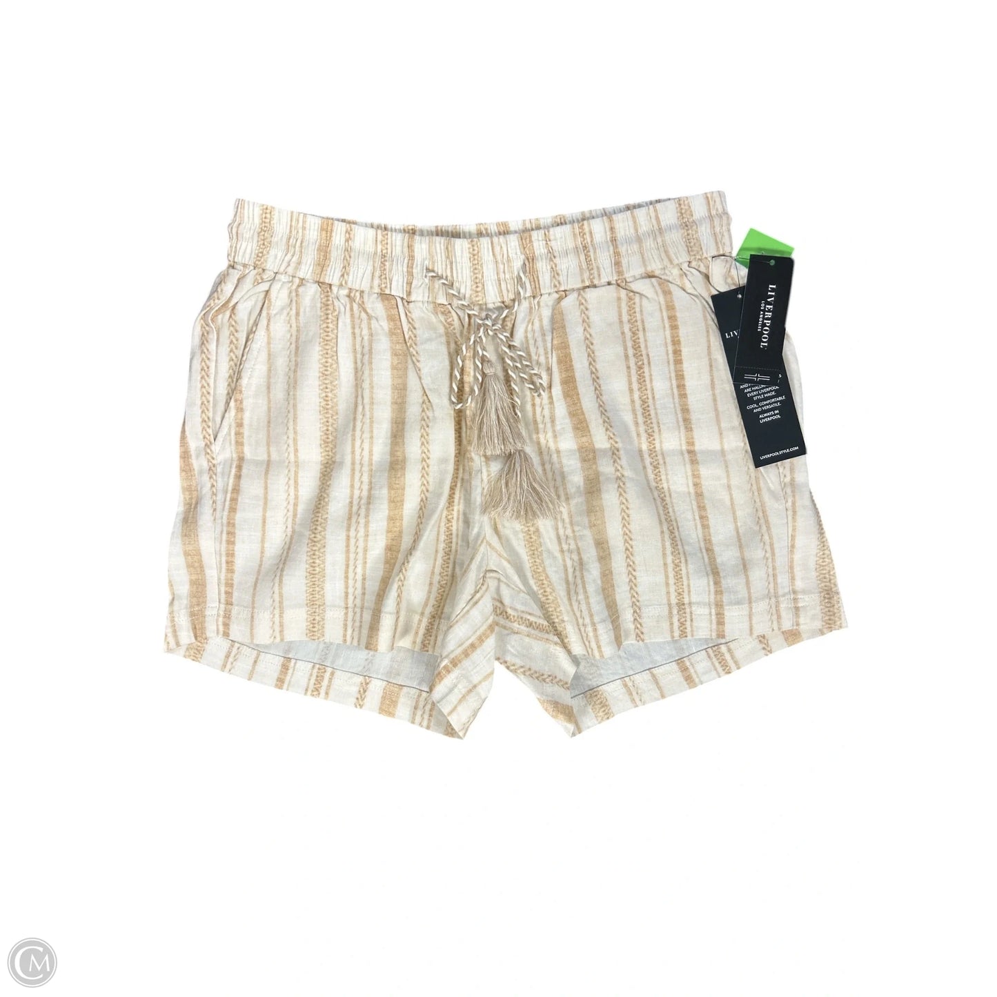 Shorts By Liverpool In Cream & Tan, Size: S