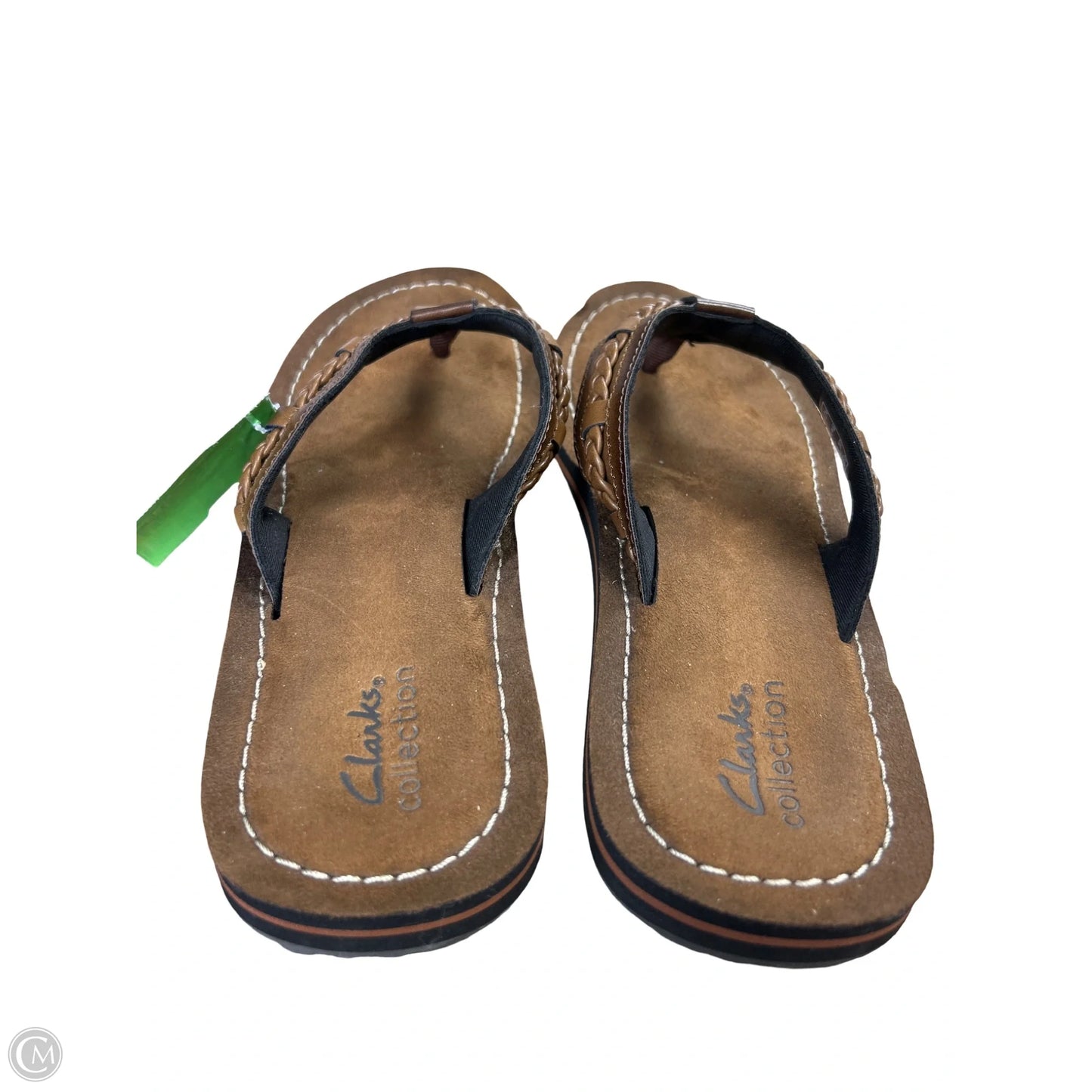 Sandals Flip Flops By Clarks In Brown, Size: 8