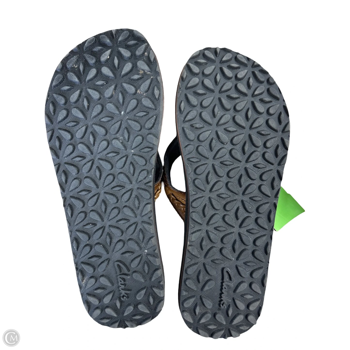 Sandals Flip Flops By Clarks In Brown, Size: 8