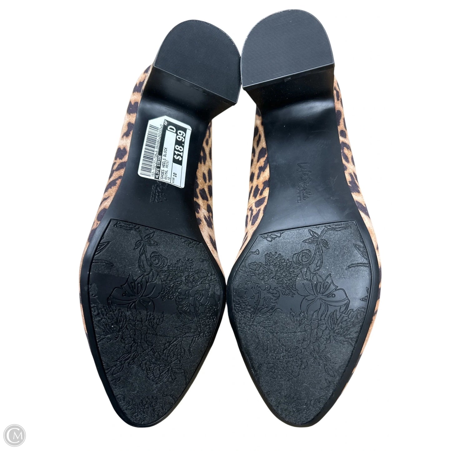 Shoes Heels Block By Life Stride In Animal Print, Size: 10