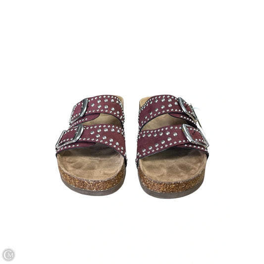 Sandals Flats By Time And Tru In Brown, Size: 10