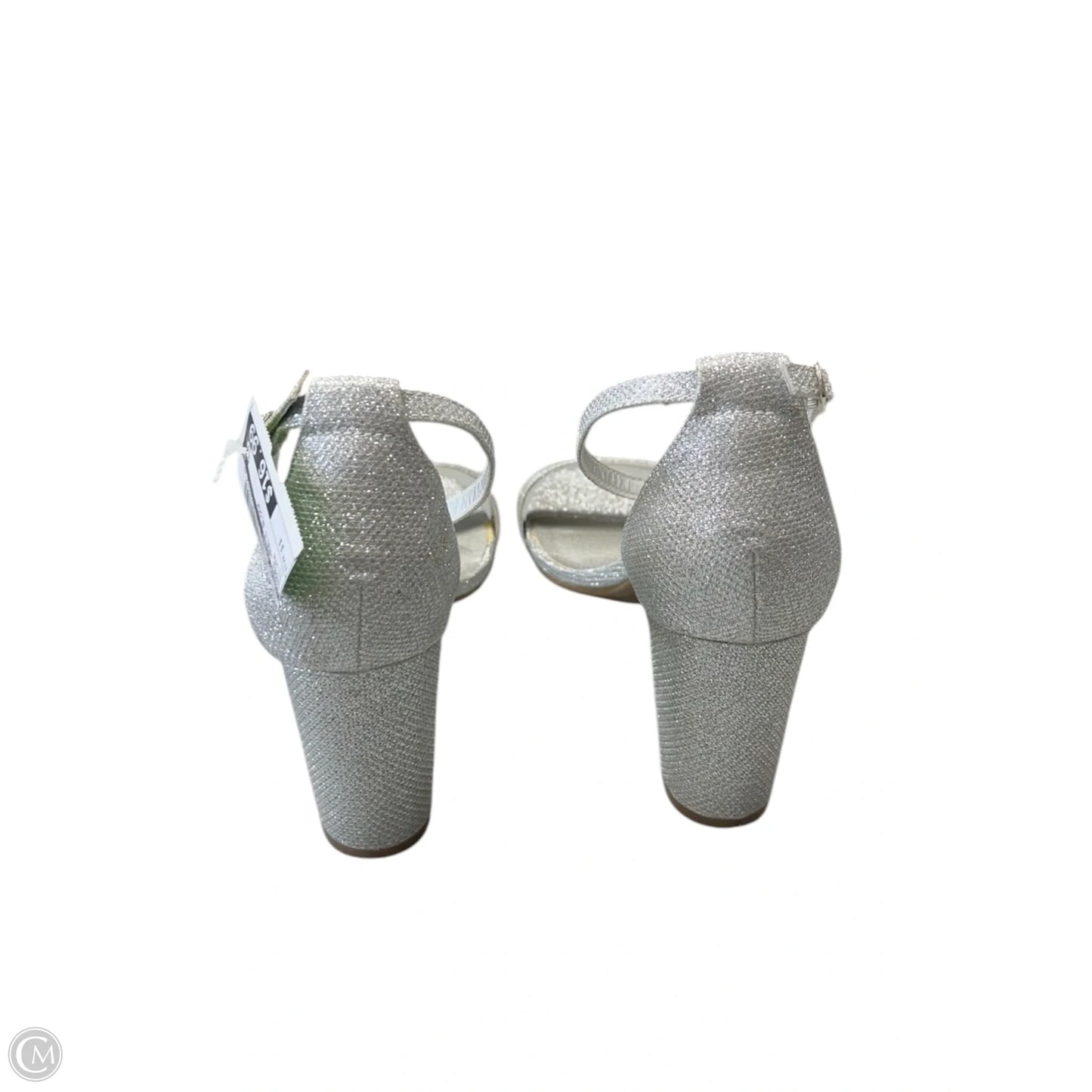 Shoes Heels Block By Dream Pairs In Silver, Size: 11