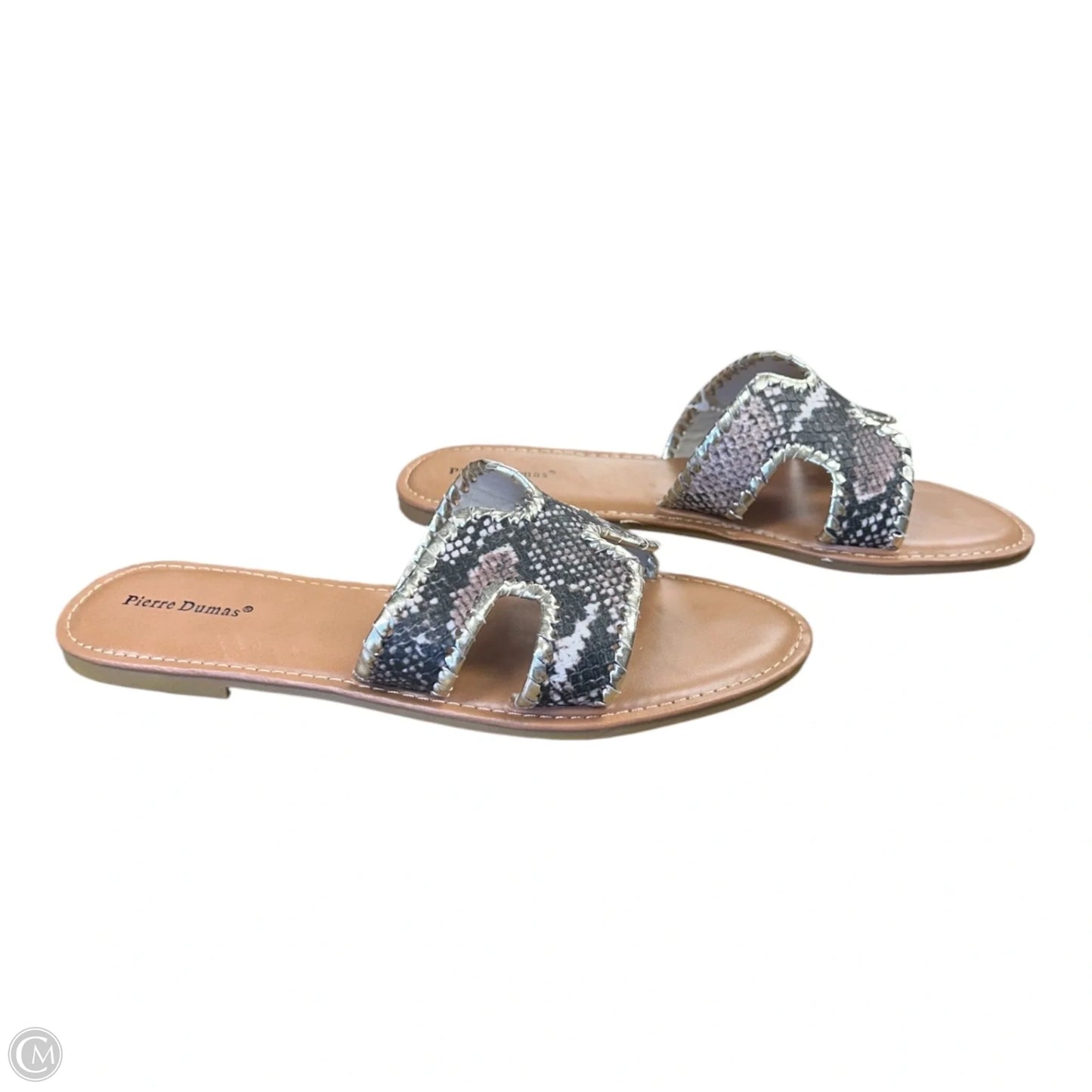Sandals Flats By Pierre Dumas In Snakeskin Print, Size: 9