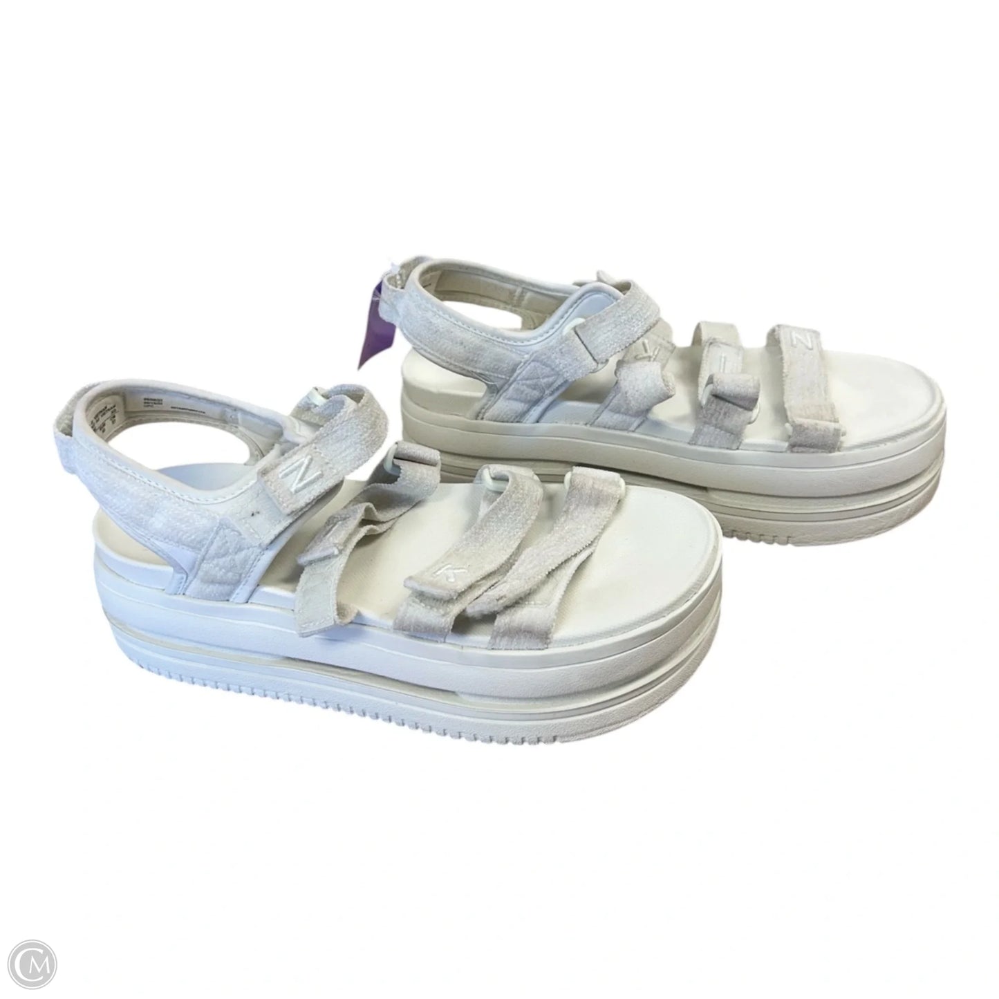 Sandals Heels Platform By Nike In Cream, Size: 10