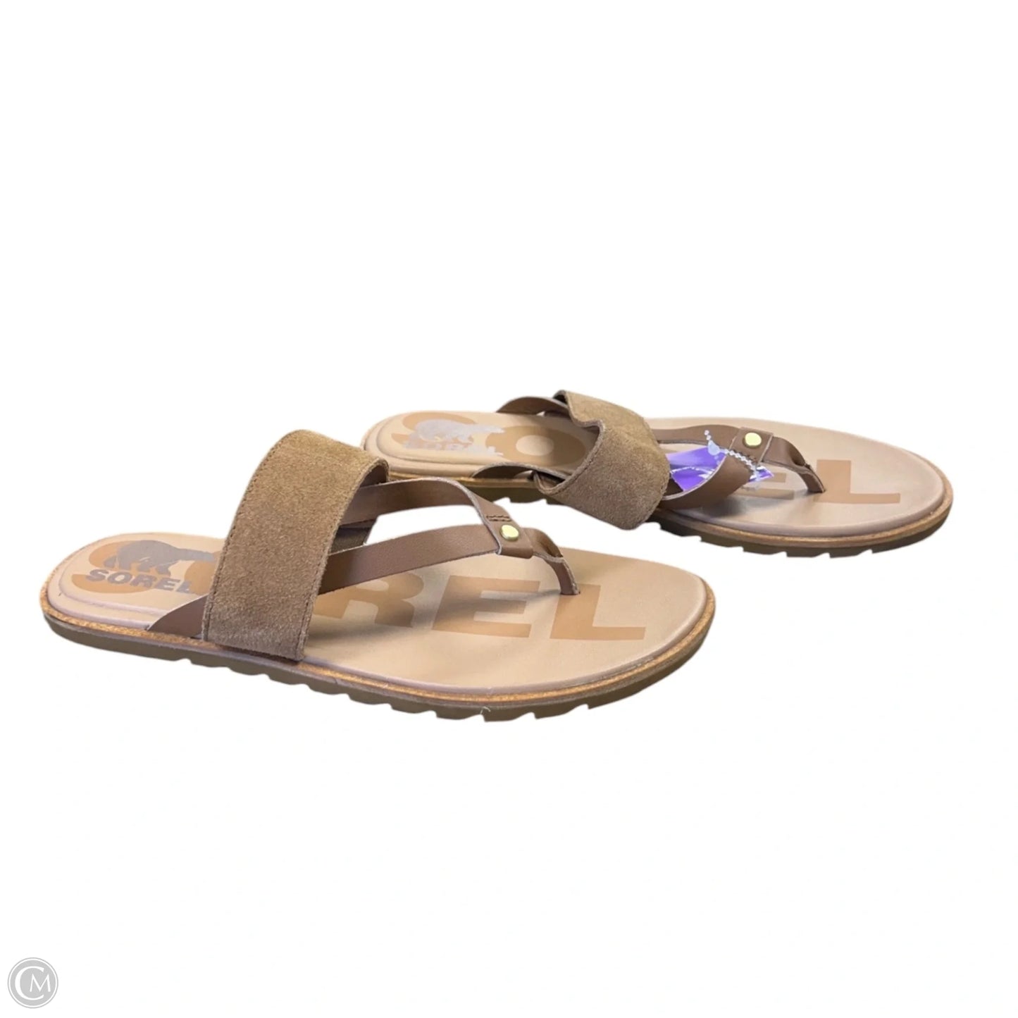 Sandals Flip Flops By Sorel In Tan, Size: 7.5