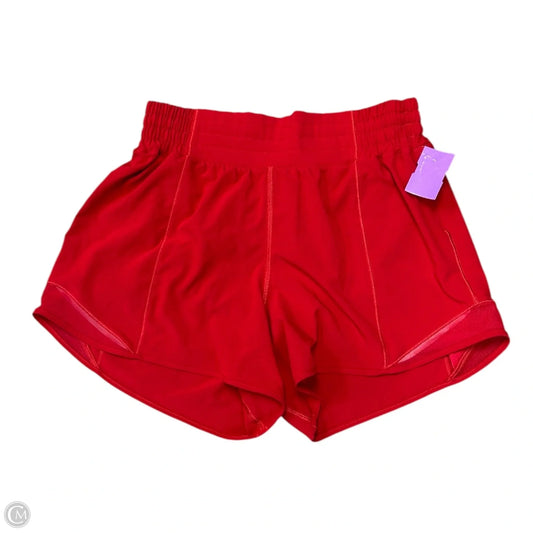 Athletic Shorts By Lululemon In Red, Size: 6