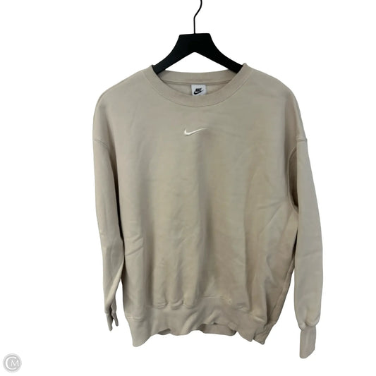 Sweatshirt Crewneck By Nike In Cream, Size: S