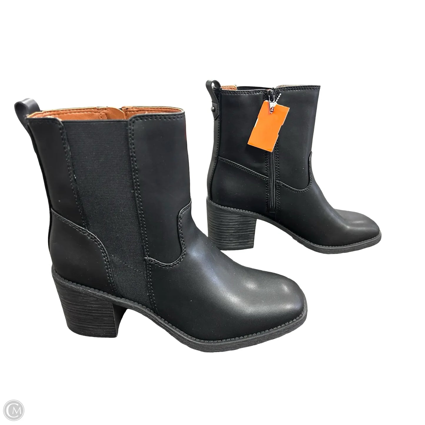 Boots Ankle Heels By Zodiac In Black, Size: 10