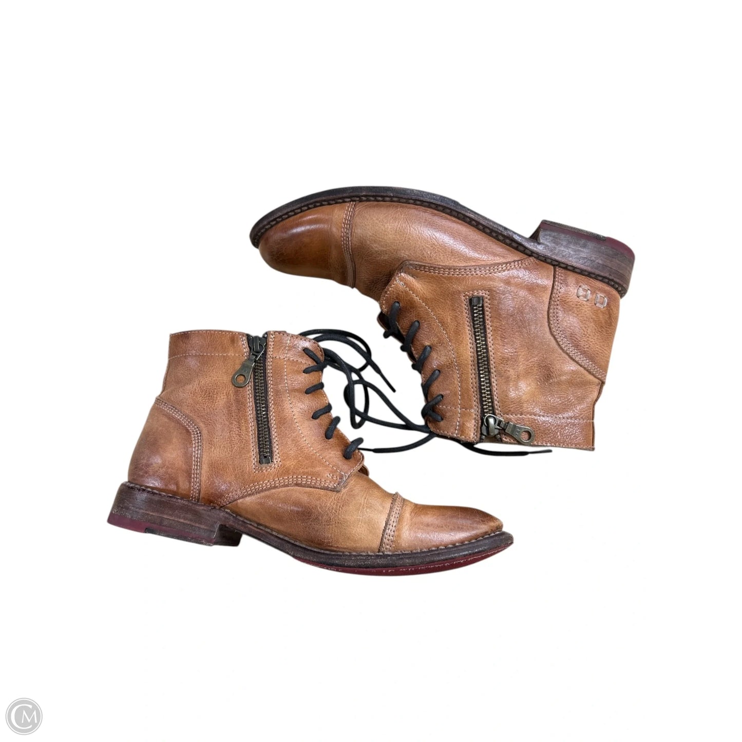 Boots Ankle Heels By Bed Stu In Brown, Size: 7