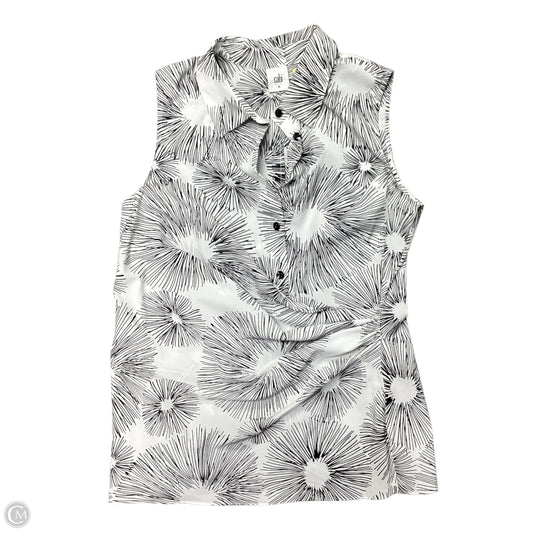 Top Sleeveless By Cabi In Black & White, Size: M