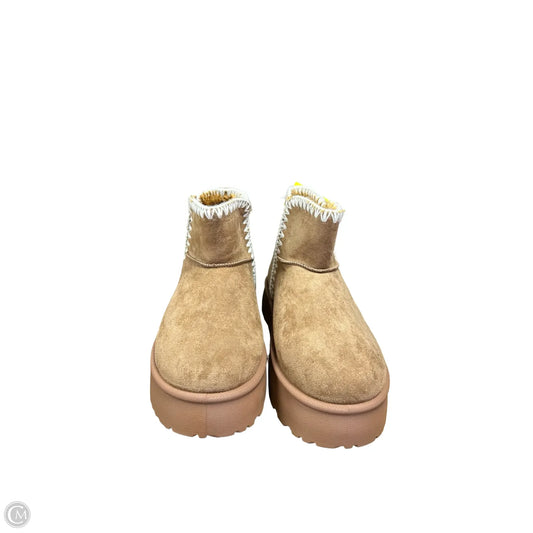 Boots Ankle Flats By Jelly Pop In Brown, Size: 10