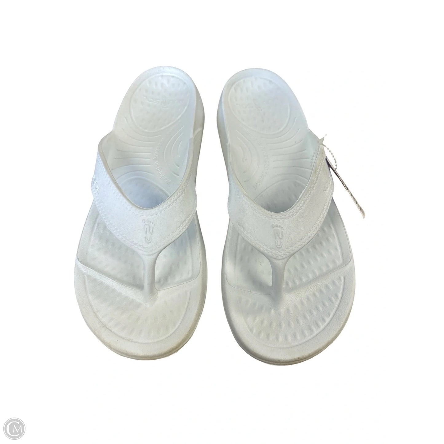 Sandals Flip Flops By Clothes Mentor In White, Size: 8
