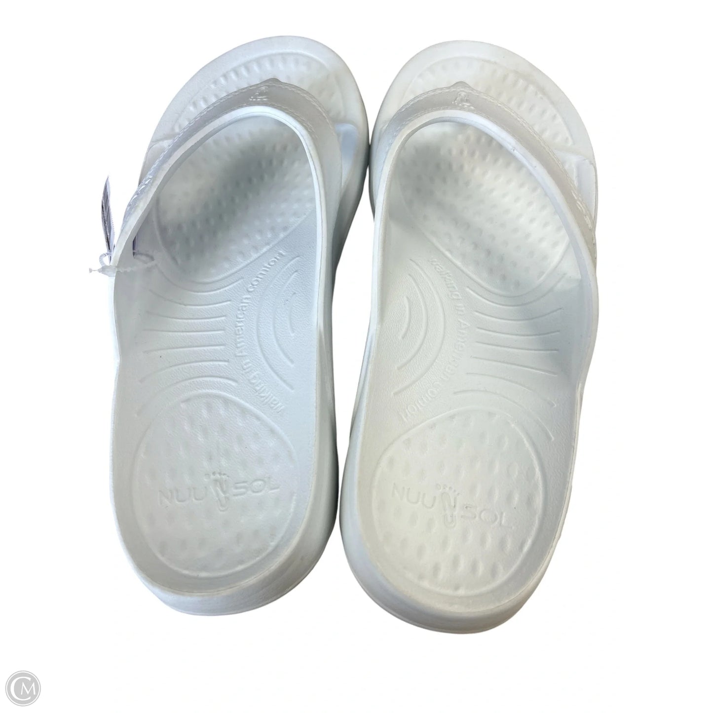 Sandals Flip Flops By Clothes Mentor In White, Size: 8