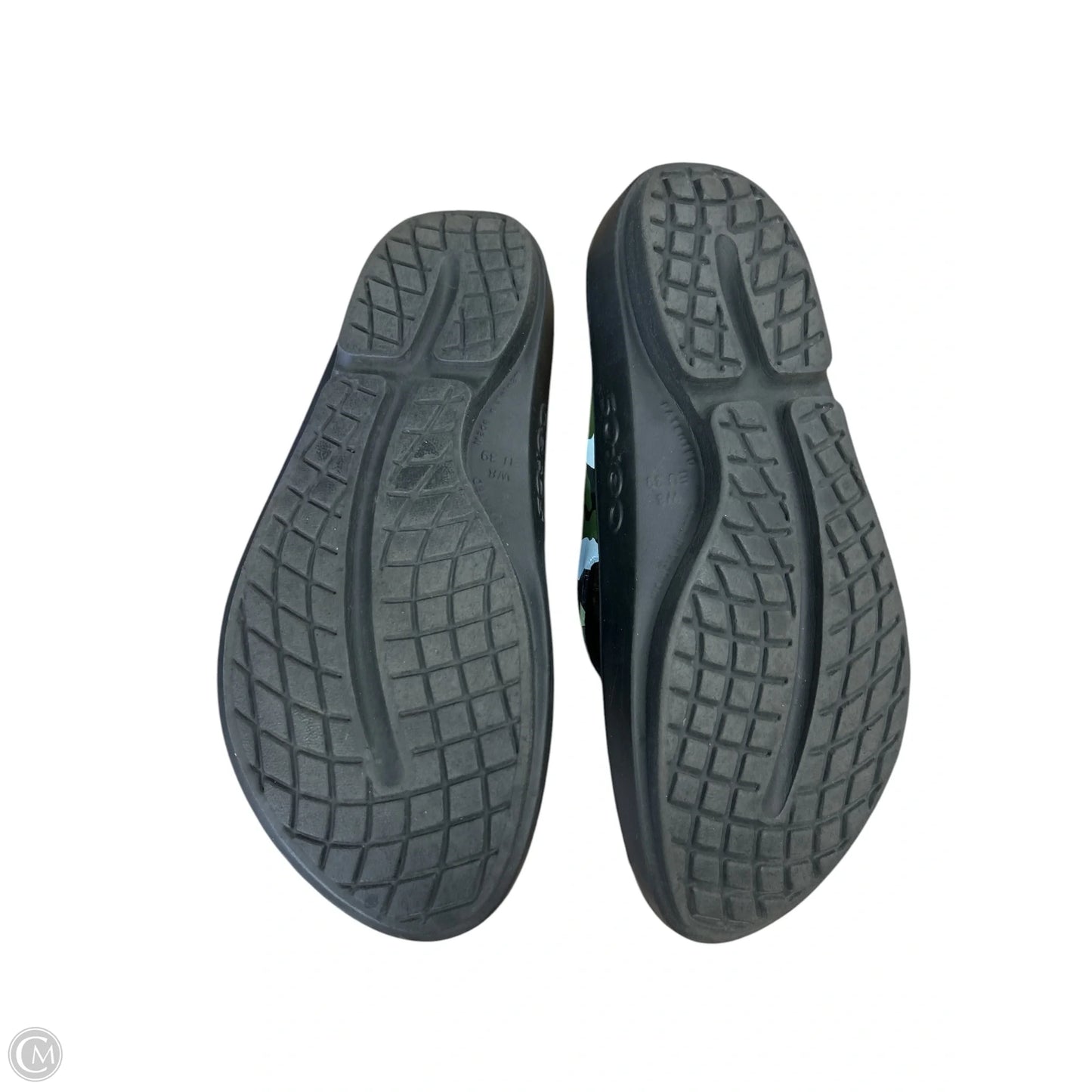 Sandals Flip Flops By Oofos In Black, Size: 8