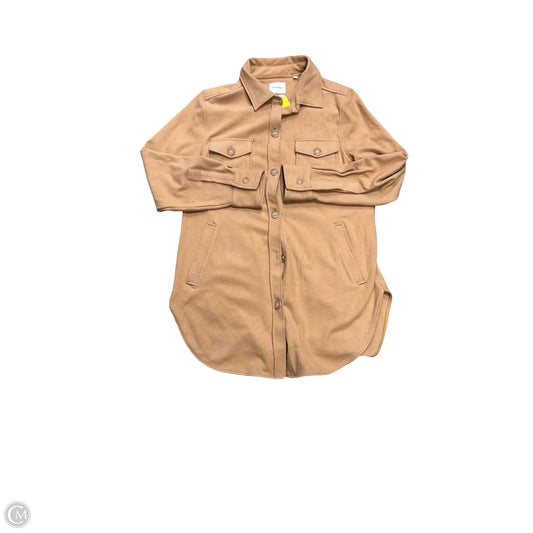 Jacket Shirt By 7diamonds In Brown, Size: S