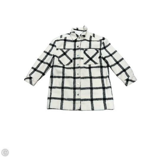 Jacket Shirt By 7diamonds In Black & White, Size: M