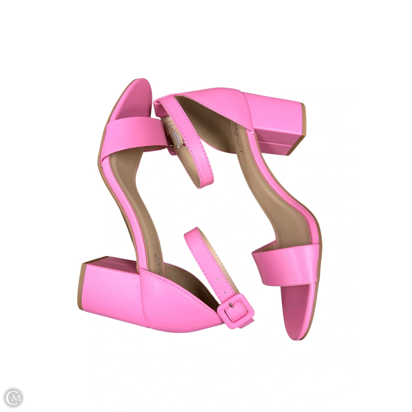 Sandals Heels Kitten By Clothes Mentor In Pink, Size: 8.5