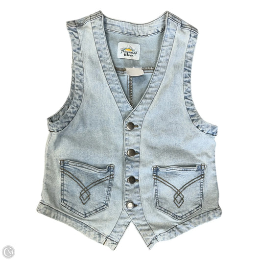 Vest Other By Clothes Mentor In Blue Denim, Size: S