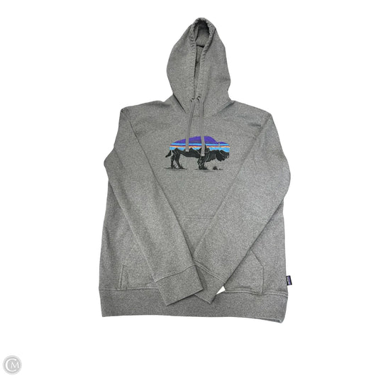 Sweatshirt Hoodie By Patagonia In Grey, Size: M