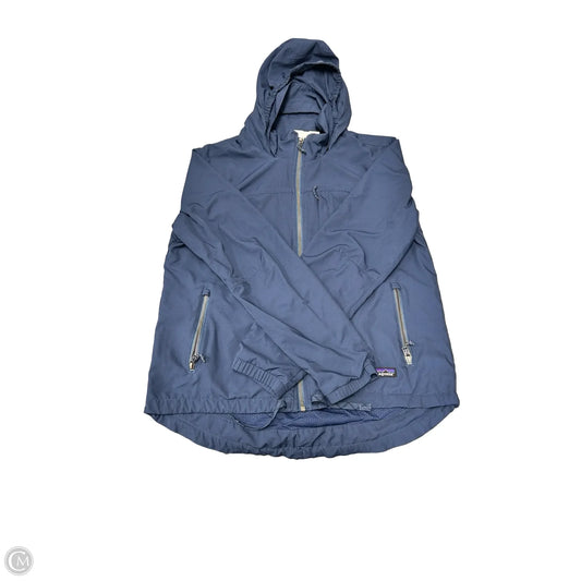 Jacket Windbreaker By Patagonia In Blue, Size: M